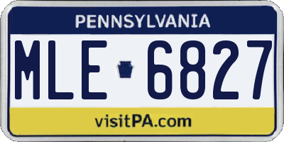 PA license plate MLE6827