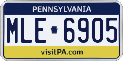 PA license plate MLE6905