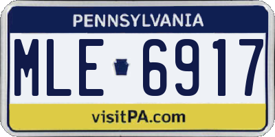 PA license plate MLE6917
