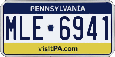 PA license plate MLE6941