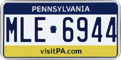 PA license plate MLE6944