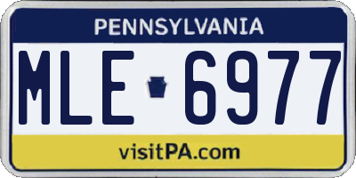 PA license plate MLE6977