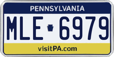 PA license plate MLE6979