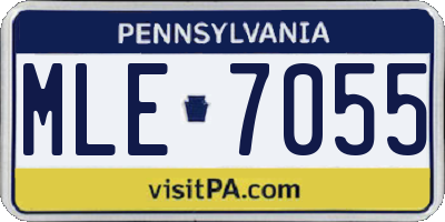 PA license plate MLE7055