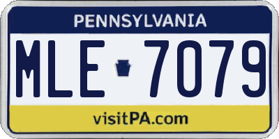 PA license plate MLE7079