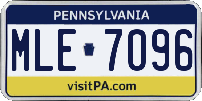 PA license plate MLE7096