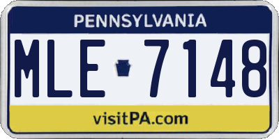 PA license plate MLE7148