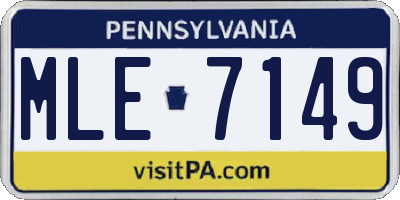 PA license plate MLE7149