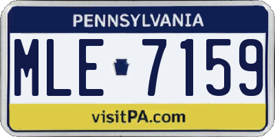PA license plate MLE7159