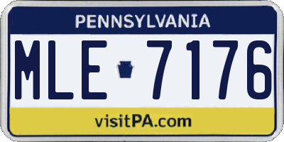 PA license plate MLE7176