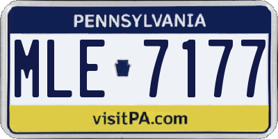 PA license plate MLE7177