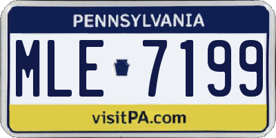 PA license plate MLE7199
