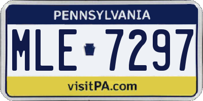 PA license plate MLE7297