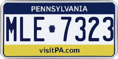 PA license plate MLE7323