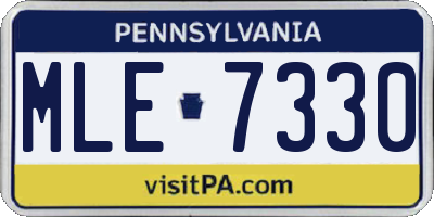 PA license plate MLE7330