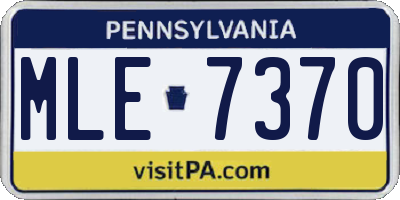 PA license plate MLE7370