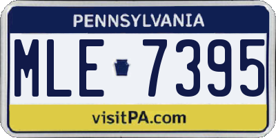 PA license plate MLE7395