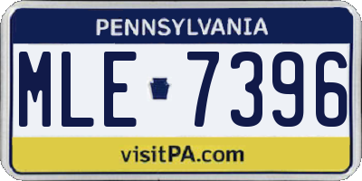 PA license plate MLE7396