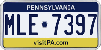 PA license plate MLE7397