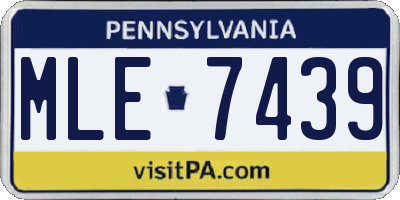 PA license plate MLE7439