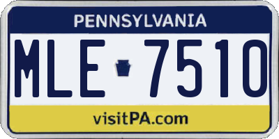 PA license plate MLE7510