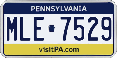 PA license plate MLE7529