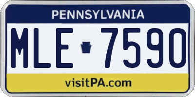 PA license plate MLE7590