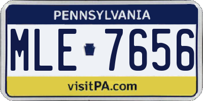 PA license plate MLE7656