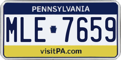 PA license plate MLE7659