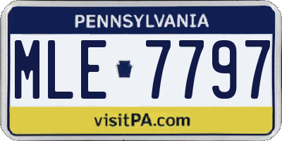 PA license plate MLE7797