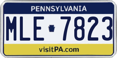 PA license plate MLE7823