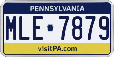 PA license plate MLE7879