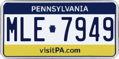 PA license plate MLE7949