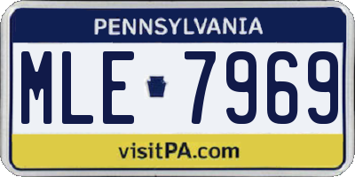 PA license plate MLE7969