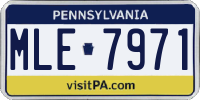 PA license plate MLE7971