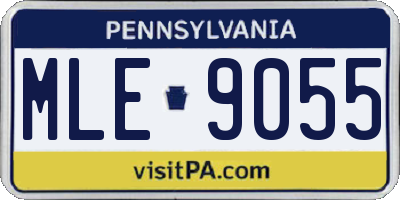 PA license plate MLE9055