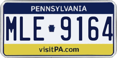 PA license plate MLE9164