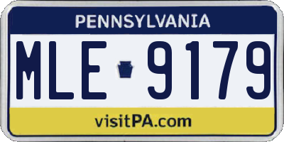 PA license plate MLE9179