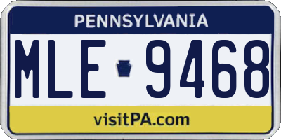 PA license plate MLE9468