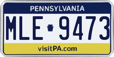PA license plate MLE9473