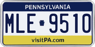PA license plate MLE9510
