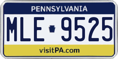 PA license plate MLE9525