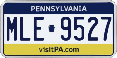 PA license plate MLE9527