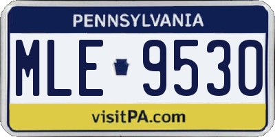PA license plate MLE9530