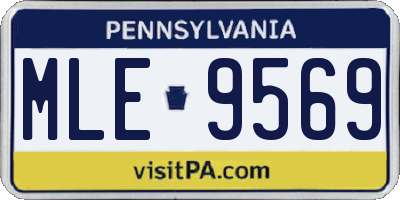 PA license plate MLE9569