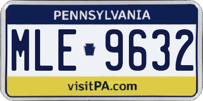 PA license plate MLE9632