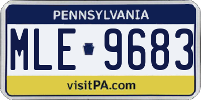 PA license plate MLE9683