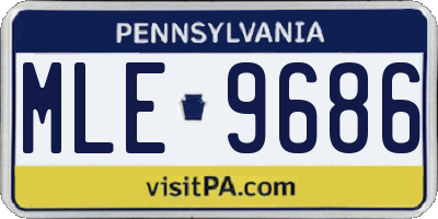PA license plate MLE9686