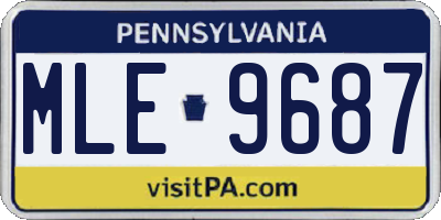 PA license plate MLE9687