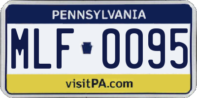 PA license plate MLF0095